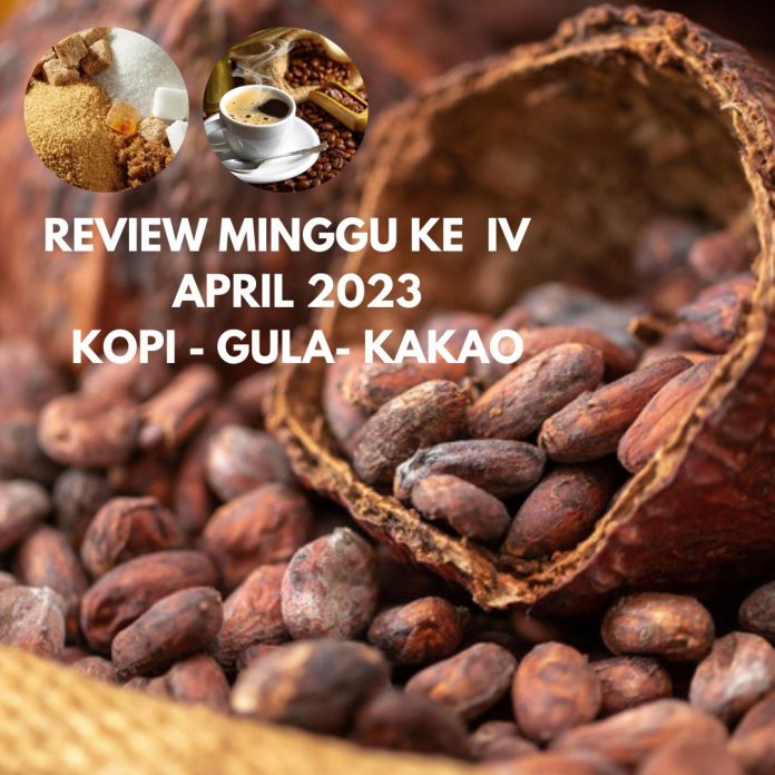 review mingguan, kopi, gula, kakao