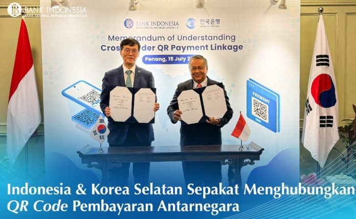 Perluasan kerja sama tersebut dilaksanakan antara BI dengan Bank of Korea (BoK). Yaitu melalui penandatanganan Nota Kesepahaman (NK) terkait pembayaran berbasis QR code.