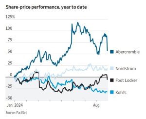 Share-Price Performance year to date Jan-Aug 2024