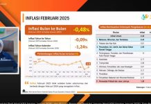 Pada Februari 2025 Terjadi Deflasi m-to-m sebesar 0.48% dan deflasi y-o-y sebesar 0.09%