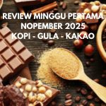 Harga Kopi Arabika dan Kopi Robusta Naik, Harga Gula dan Kakao Turun – Review Minggu Pertama Nopember 2025